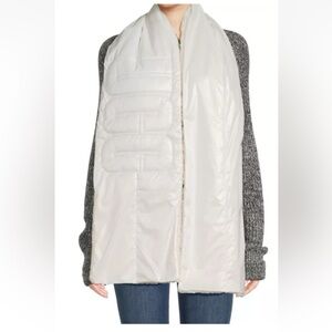 UGG Logo Faux Shearling Puffer Nimbus Scarf